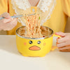 Kawaii Duck Ramen Noodles Bowl With Lid